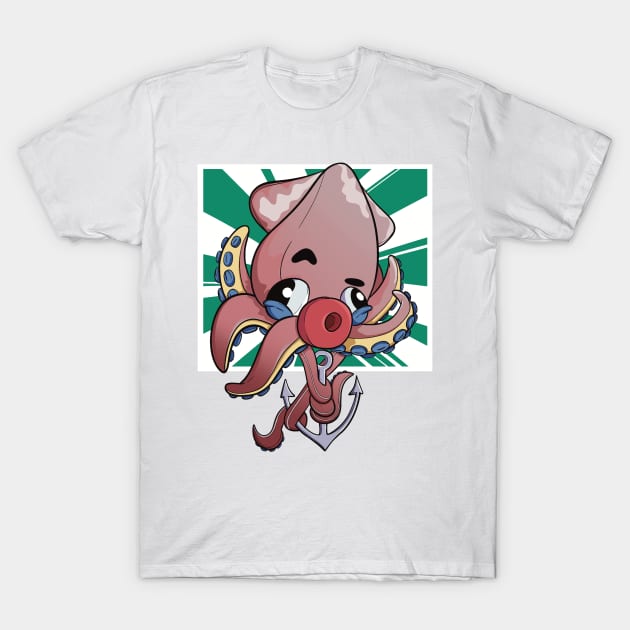 Squid T-Shirt by Molukis_illustration